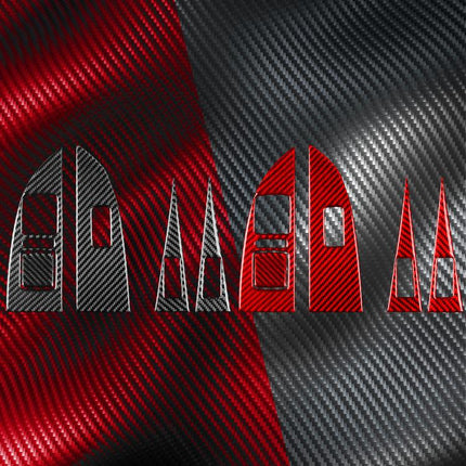 5pcs/Set Carbon Fiber Car Lifting Panel Decorative Sticker for SEAT Leon 2005-2012, Lifting Panel, Left Driver, Lifting Panel, Right Driver