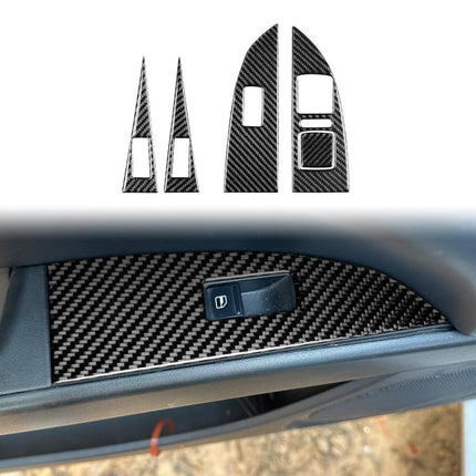 5pcs/Set Carbon Fiber Car Lifting Panel Decorative Sticker for SEAT Leon 2005-2012, Lifting Panel, Left Driver, Lifting Panel, Right Driver