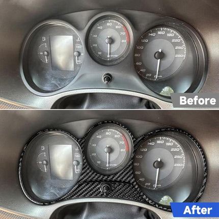 2pcs/Set Carbon Fiber Car Speedometer Surrounded Panel Decorative Sticker for SEAT Leon 2005-2012, Left and Right Driver, Speedometer Surrounded Panel
