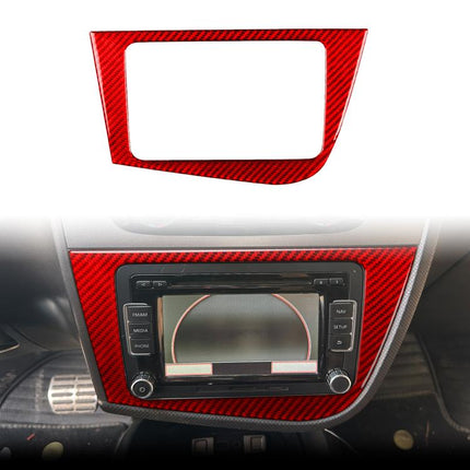 Carbon Fiber Car Center Console Panel Decorative Sticker for SEAT Leon 2005-2012, Center Console Panel, Left Driver, Center Console Panel, Right Driver