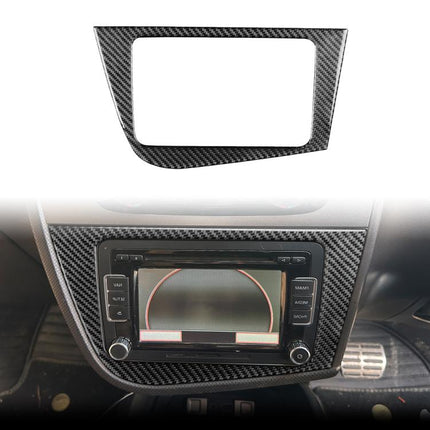 Carbon Fiber Car Center Console Panel Decorative Sticker for SEAT Leon 2005-2012, Center Console Panel, Left Driver, Center Console Panel, Right Driver
