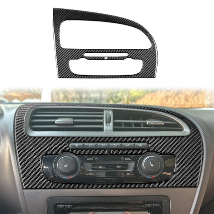Carbon Fiber Car Center Console Air Conditioner Panel Decorative Sticker for SEAT Leon 2005-2012, Center Console Air Conditioner Panel, Left Driver, Center Console Air Conditioner Panel, Right Driver