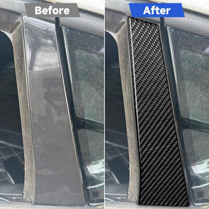 4pcs/Set Carbon Fiber Car B Pillar Decorative Sticker for SEAT Leon 2005-2012, Drop Glue Style, Left and Right Driver, B Pillar