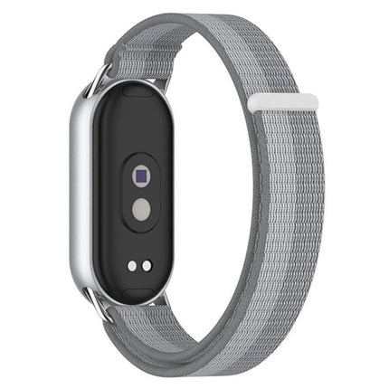 xDfind Metal Connector Nylon Braided Loop Watch Band, For Xiaomi Smart Band 10 / 9 / 8 / NFC