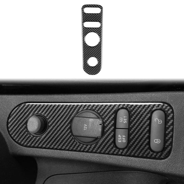 Carbon Fiber Car Rear Mirror Adjustment Panel B Decorative Sticker for SEAT Leon 2005-2012, Left and Right Driver, Rear Mirror Adjustment Panel B
