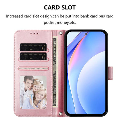 Litter Panda Embossing RFID Leather Phone Case with Lanyard, For vivo S19, For vivo Y28 4G, For vivo X100s, For vivo Y38 / T3x