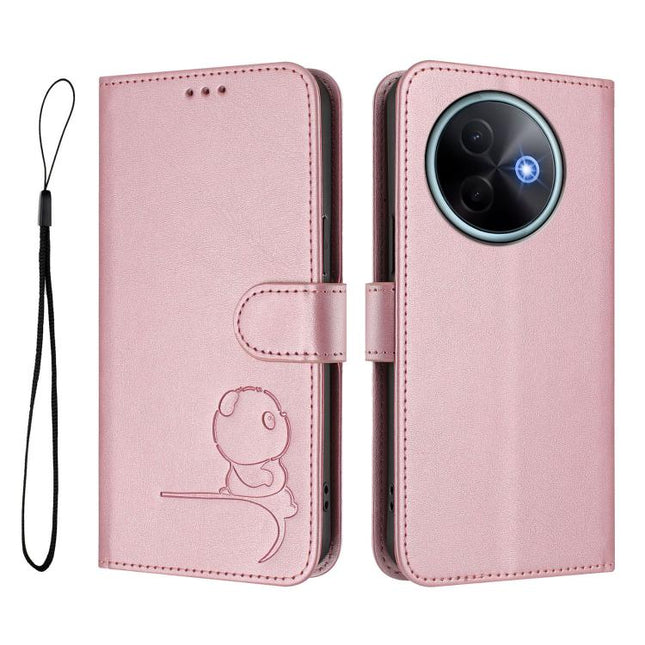 Litter Panda Embossing RFID Leather Phone Case with Lanyard, For vivo Y39 5G, For vivo Y29s 5G / Y04 5G, For vivo Y19s 4G / Y29 5G, For vivo S20