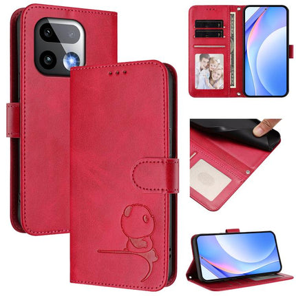 Litter Panda Embossing RFID Leather Phone Case with Lanyard, For Realme  Note 80 4G Global, For Realme 16 5G Global, For Realme 16 Pro+ 5G, For Realme 16 Pro 5G