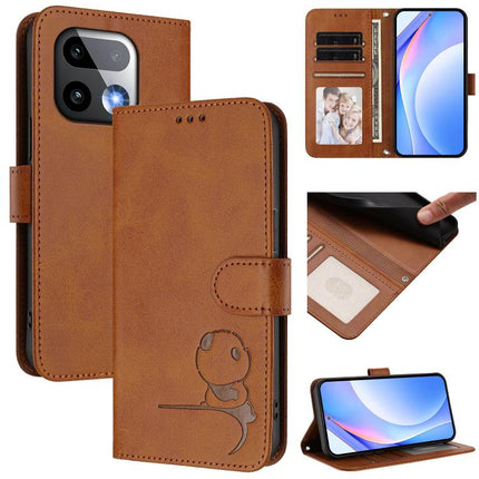 Litter Panda Embossing RFID Leather Phone Case with Lanyard, For Realme  Note 80 4G Global, For Realme 16 5G Global, For Realme 16 Pro+ 5G, For Realme 16 Pro 5G