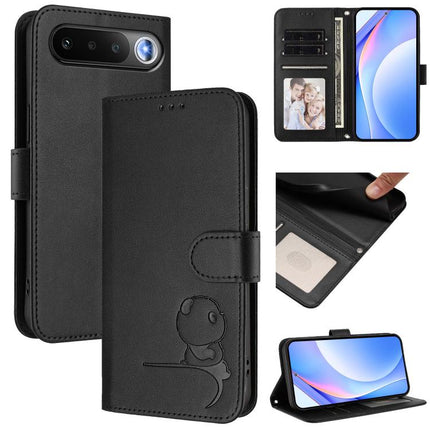 Litter Panda Embossing RFID Leather Phone Case with Lanyard, For Realme  Note 80 4G Global, For Realme 16 5G Global, For Realme 16 Pro+ 5G, For Realme 16 Pro 5G