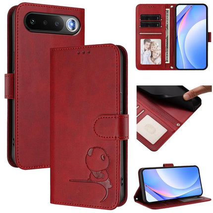 Litter Panda Embossing RFID Leather Phone Case with Lanyard, For Realme  Note 80 4G Global, For Realme 16 5G Global, For Realme 16 Pro+ 5G, For Realme 16 Pro 5G