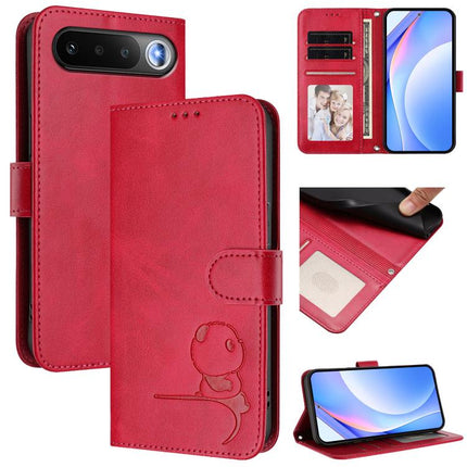 Litter Panda Embossing RFID Leather Phone Case with Lanyard, For Realme  Note 80 4G Global, For Realme 16 5G Global, For Realme 16 Pro+ 5G, For Realme 16 Pro 5G