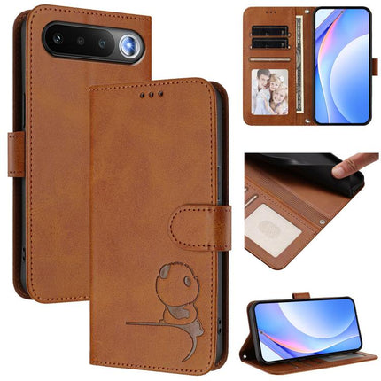 Litter Panda Embossing RFID Leather Phone Case with Lanyard, For Realme  Note 80 4G Global, For Realme 16 5G Global, For Realme 16 Pro+ 5G, For Realme 16 Pro 5G
