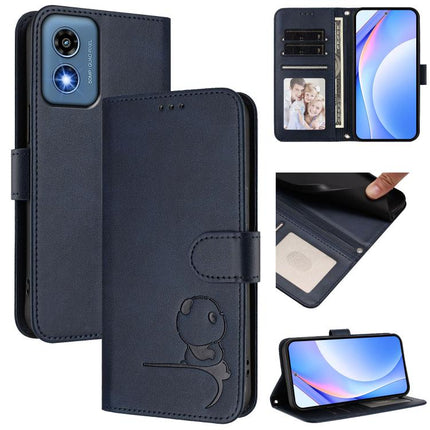 Litter Panda Embossing RFID Leather Phone Case with Lanyard, For Motorola Moto G Play 5G 2024, For Motorola Moto G Stylus 5G 2024, For Motorola Moto G34 5G, For Motorola Moto G Play 4G 2024