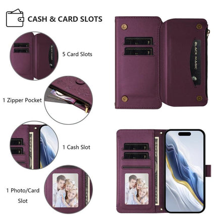Butterfly Love Flower Multi-card Zipper Wallet Leather Phone Case, For iPhone 13 Pro Max, For iPhone 13 Pro, For iPhone 13 mini