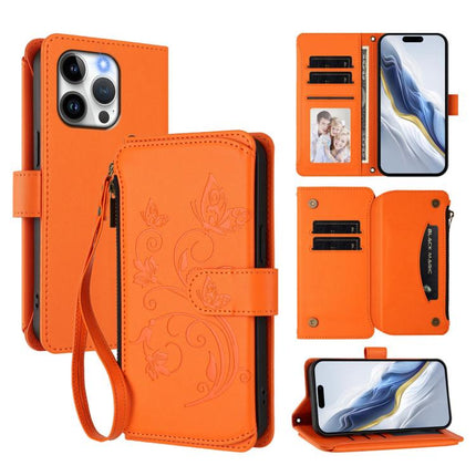 Butterfly Love Flower Multi-card Zipper Wallet Leather Phone Case, For iPhone 13 Pro Max, For iPhone 13 Pro, For iPhone 13 mini