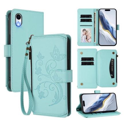 Butterfly Love Flower Multi-card Zipper Wallet Leather Phone Case, For iPhone X / XS, For iPhone XR, For iPhone XS Max