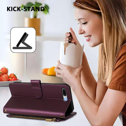 Butterfly Love Flower Multi-card Zipper Wallet Leather Phone Case