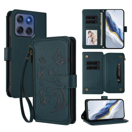Butterfly Love Flower Multi-card Zipper Wallet Leather Phone Case, For Motorola Edge 60 Fusion 5G, For Motorola Moto G Stylus 5G 2025, For Motorola Moto G15 / G15 Power