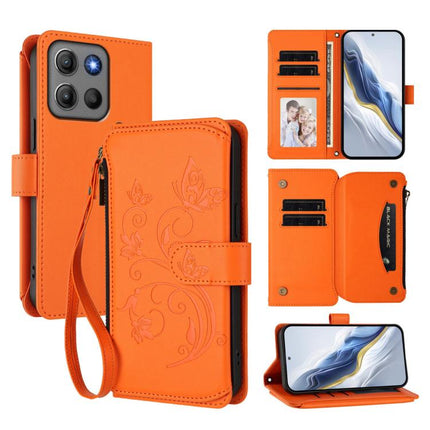 Butterfly Love Flower Multi-card Zipper Wallet Leather Phone Case, For Motorola Edge 60 Fusion 5G, For Motorola Moto G Stylus 5G 2025, For Motorola Moto G15 / G15 Power