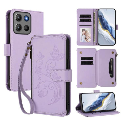 Butterfly Love Flower Multi-card Zipper Wallet Leather Phone Case, For Motorola Edge 60 Fusion 5G, For Motorola Moto G Stylus 5G 2025, For Motorola Moto G15 / G15 Power