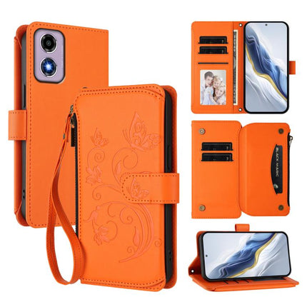 Butterfly Love Flower Multi-card Zipper Wallet Leather Phone Case, For Motorola Moto G54 5G / G64 India, For Motorola Moto G14 4G / G64Y, For Motorola Moto G24 4G / G04 4G