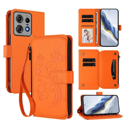 Butterfly Love Flower Multi-card Zipper Wallet Leather Phone Case, For Motorola Moto G53 5G / G13 4G, For Motorola Edge 50 Ultra Global, For Motorola Edge 50 Pro 5G Curved