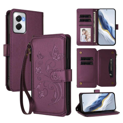 Butterfly Love Flower Multi-card Zipper Wallet Leather Phone Case, For Motorola Moto G34 Global, For Motorola Moto G Play 4G 2024, For Motorola Moto G Power 5G 2024