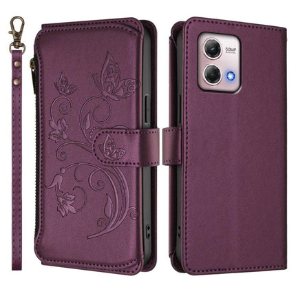 Butterfly Love Flower Multi-card Zipper Wallet Leather Phone Case, For Motorola Moto G Stylus 2023 4G, For Motorola Moto G Power 2023 5G, For Motorola Moto G Stylus 5G 2023