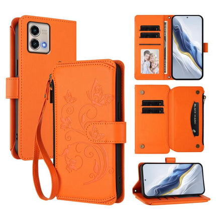 Butterfly Love Flower Multi-card Zipper Wallet Leather Phone Case, For Motorola Moto G Stylus 2023 4G, For Motorola Moto G Power 2023 5G, For Motorola Moto G Stylus 5G 2023