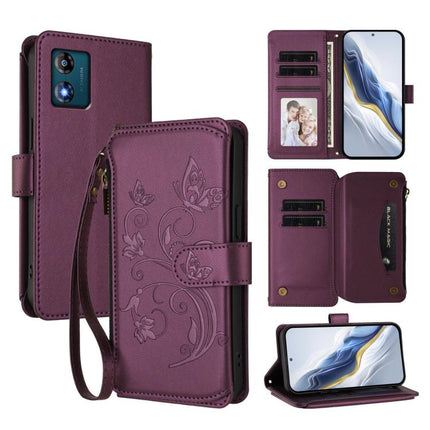 Butterfly Love Flower Multi-card Zipper Wallet Leather Phone Case, For Motorola Edge+ 2023 / Edge 40 Pro 5G, For Motorola Moto E13 2023 4G, For Motorola Moto G73 5G