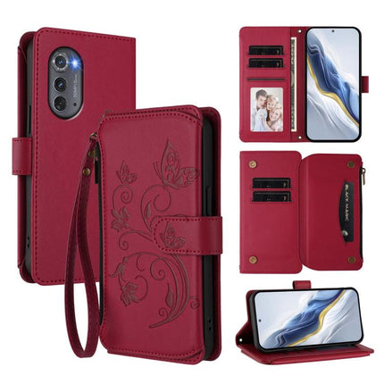 Butterfly Love Flower Multi-card Zipper Wallet Leather Phone Case, For Motorola Moto G22 4G / E32s, For Motorola Edge X30 5G / S30 Pro, For Motorola Edge 2022 / 5G UW 2022