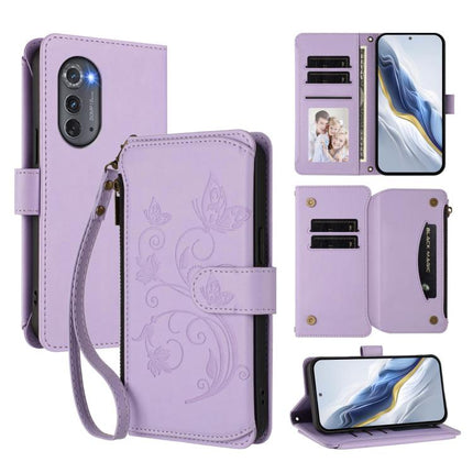 Butterfly Love Flower Multi-card Zipper Wallet Leather Phone Case, For Motorola Moto G22 4G / E32s, For Motorola Edge X30 5G / S30 Pro, For Motorola Edge 2022 / 5G UW 2022