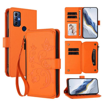 Butterfly Love Flower Multi-card Zipper Wallet Leather Phone Case, For Motorola Edge 30, For Motorola Moto G 5G 2022, For Motorola Moto G Play 2022