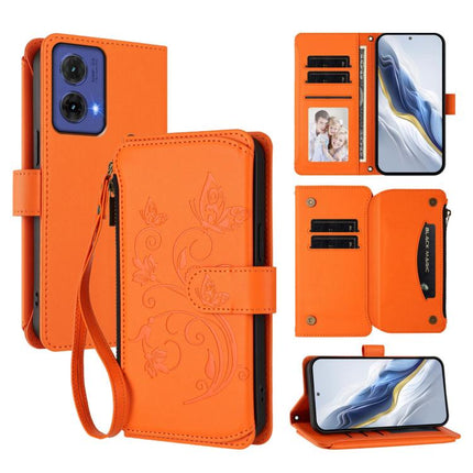 Butterfly Love Flower Multi-card Zipper Wallet Leather Phone Case, For Motorola Edge 50 Fusion 5G Global, For Motorola Moto G85 5G, For Motorola Edge 5G 2024 Curved Global