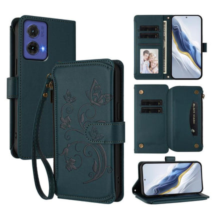Butterfly Love Flower Multi-card Zipper Wallet Leather Phone Case, For Motorola Edge 50 Fusion 5G Global, For Motorola Moto G85 5G, For Motorola Edge 5G 2024 Curved Global