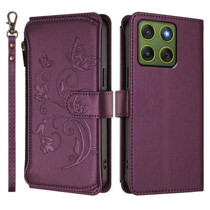 Butterfly Love Flower Multi-card Zipper Wallet Leather Phone Case, For Motorola Moto X70 Air / Edge 70 5G, For Motorola Moto G06 4G, For Motorola Edge 60 Pro / 60s Pro