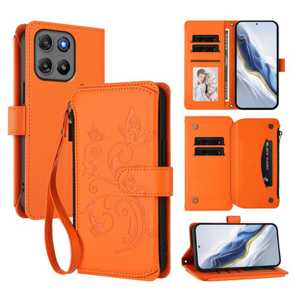 Butterfly Love Flower Multi-card Zipper Wallet Leather Phone Case, For Motorola Moto G17 4G / G17 Power 4G, For Motorola Moto Signature 5G, For Motorola Moto G67 Power 5G