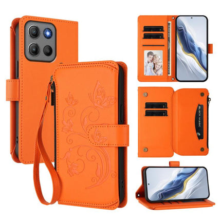 Butterfly Love Flower Multi-card Zipper Wallet Leather Phone Case, For Motorola Moto G17 4G / G17 Power 4G, For Motorola Moto Signature 5G, For Motorola Moto G67 Power 5G