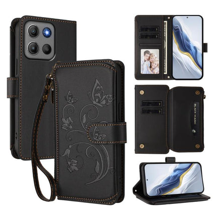 Butterfly Love Flower Multi-card Zipper Wallet Leather Phone Case, For Motorola Moto G17 4G / G17 Power 4G, For Motorola Moto Signature 5G, For Motorola Moto G67 Power 5G