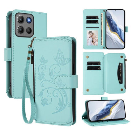 Butterfly Love Flower Multi-card Zipper Wallet Leather Phone Case, For Motorola Moto G17 4G / G17 Power 4G, For Motorola Moto Signature 5G, For Motorola Moto G67 Power 5G