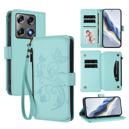 Butterfly Love Flower Multi-card Zipper Wallet Leather Phone Case, For Motorola Moto G17 4G / G17 Power 4G, For Motorola Moto Signature 5G, For Motorola Moto G67 Power 5G