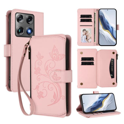 Butterfly Love Flower Multi-card Zipper Wallet Leather Phone Case, For Motorola Moto G17 4G / G17 Power 4G, For Motorola Moto Signature 5G, For Motorola Moto G67 Power 5G