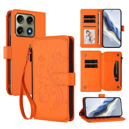 Butterfly Love Flower Multi-card Zipper Wallet Leather Phone Case, For Motorola Moto G Max / G87 / G77 / G67, For Motorola Moto G47 / G37 Power 5G, For Motorola Edge 70 Pro 5G