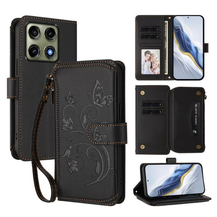 Butterfly Love Flower Multi-card Zipper Wallet Leather Phone Case, For Motorola Moto G Max / G87 / G77 / G67, For Motorola Moto G47 / G37 Power 5G, For Motorola Edge 70 Pro 5G