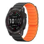 For Garmin Fenix 8/7X/6X/5X 26mm / Black Orange