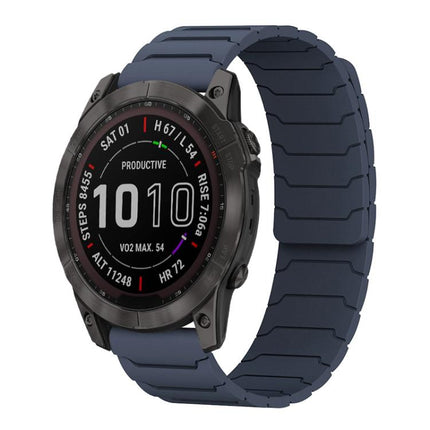 xDfind Magnetic Silicone Watch Band, For Garmin Fenix 8/7X/6X/5X 26mm, For Garmin Fenix 8/7/6/5 22mm