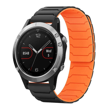 xDfind Magnetic Silicone Watch Band, For Garmin Fenix 8/7X/6X/5X 26mm, For Garmin Fenix 8/7/6/5 22mm