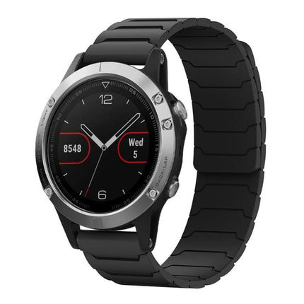 xDfind Magnetic Silicone Watch Band, For Garmin Fenix 8/7X/6X/5X 26mm, For Garmin Fenix 8/7/6/5 22mm