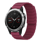 For Garmin Fenix 8/7/6/5 22mm / Wine Red